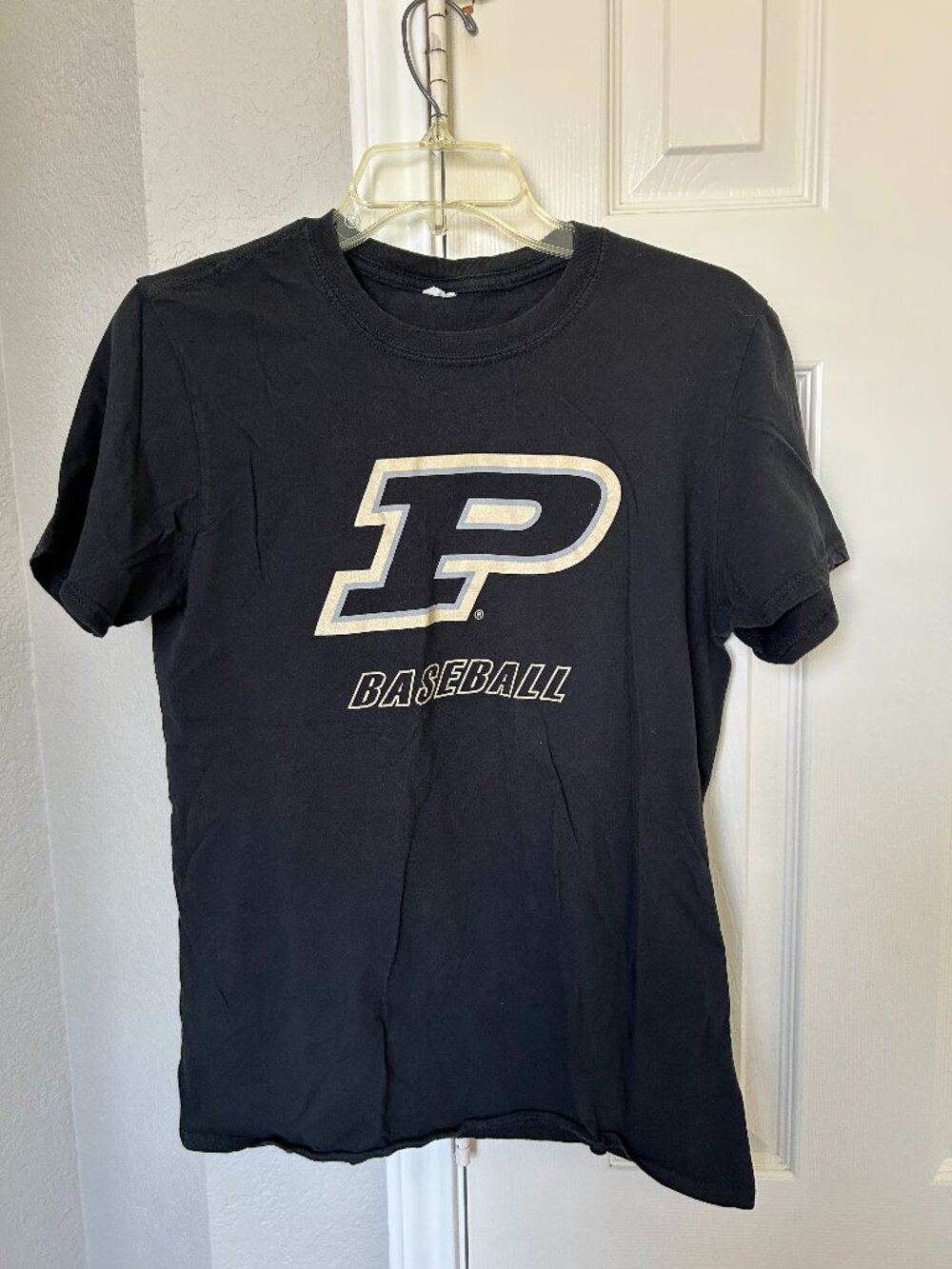 Purdue Boilermaker Baseball Men's Short Sleeve Tee Shirt - Black - Size Small